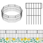 10-Pack Garden Fence Animal Barrier, Rustproof Metal Short Panels No-Dig Fencing for Yard & Flower Beds,