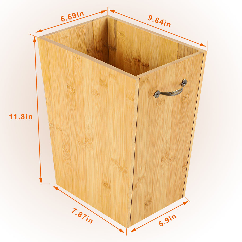 Compact 7.5 Liter Waste Bin with Integrated Carrying Handles, Versatile Household Garbage Container for Workspace or Home Use
