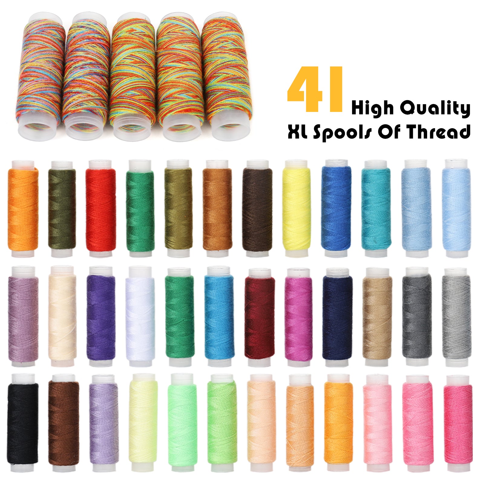 200-Piece Deluxe Sewing Kit - Professional Accessories with 41 XL Thread Spools - Portable Repair Kit for Travelers & Beginners