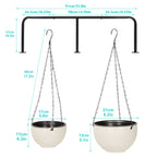 4-Piece Wall-Mounted Hanging Plant Rack with Chains