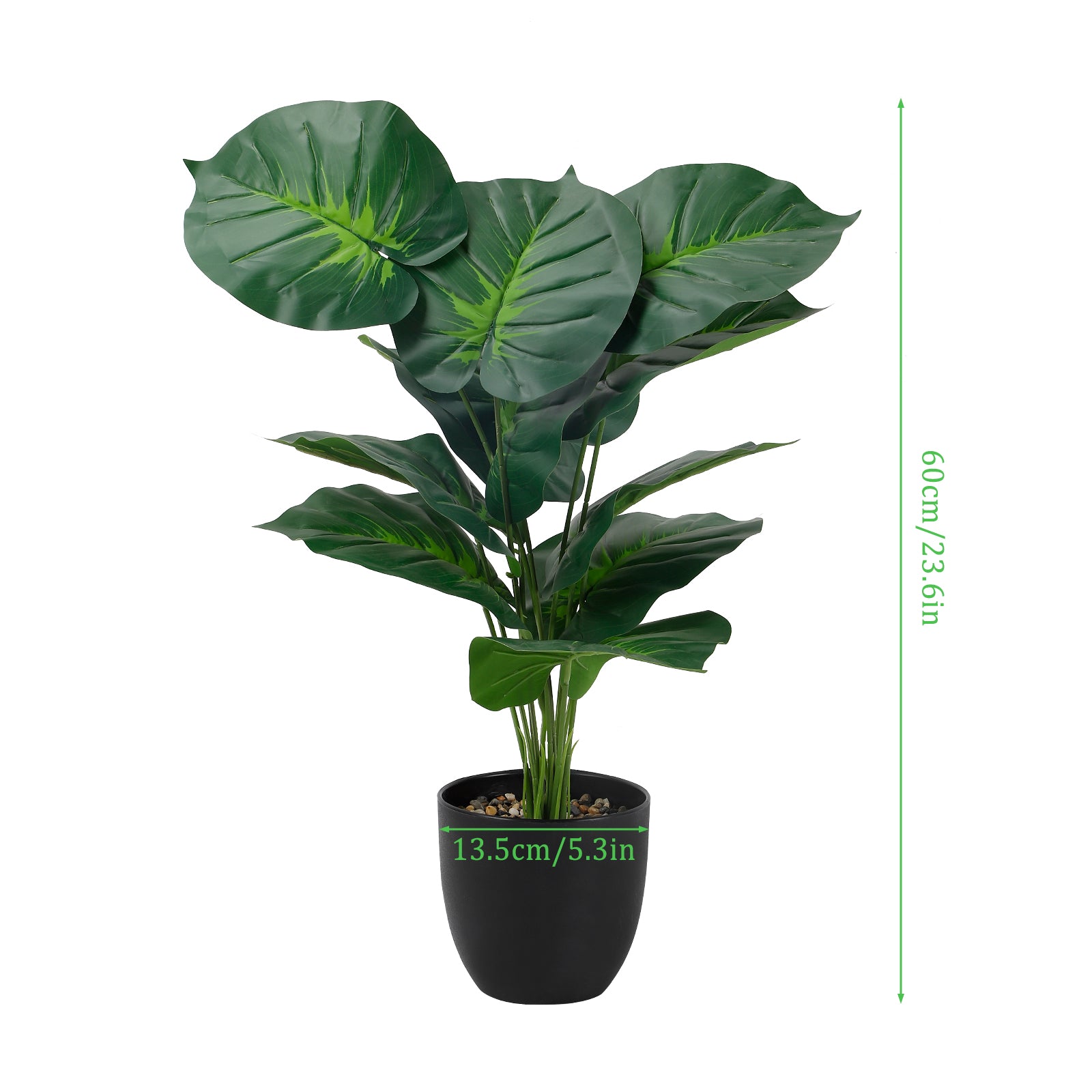 Realistic Artificial Wealth Tree Potted Plant, Faux Money Tree Greenery for Modern Office & Housewarming Gift