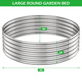 Large Round Galvanized Fire Pit Ring & Garden Planter