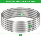 Large Round Galvanized Fire Pit Ring & Garden Planter