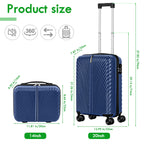 2pcs 20 inch+14 inch Lightweight Hardside Luggage Set, Spinner Suitcase Carry-On + Checked Bag, TSA Lock, Airline Approved, Durable Travel Luggage for Women & Men, Pink
