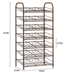 7-Tier Can Dispenser Rack - Rustic Brown Pantry Organizer Holds up to 84 Cans