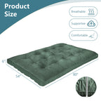 Full Size 6" Floor Futon Mattress, High Density Shredded Foam Folding Mattress for Adults, Gray Flannel