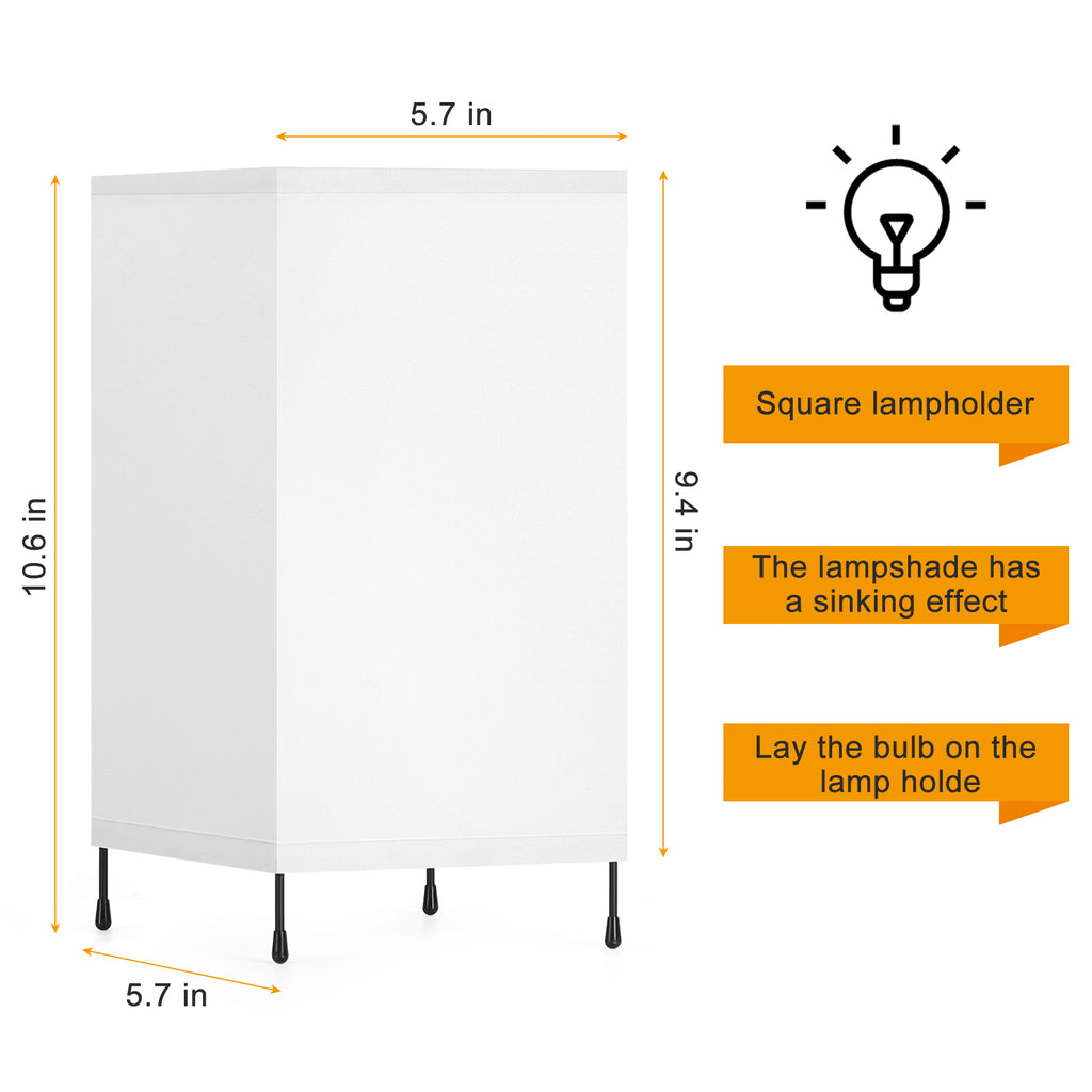 Touch Dimmable Night Light Bedside Lamp， Modern Nightstand Light for Bedroom and Dorm.