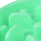 Slow Feeder Dog Bowl, Non-Slip Anti-Gulping Pet Dish for Healthy Eating (BPA-Free Green)