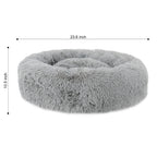 23. 6-inch round plush pet bed, cat and cat mattress, universal for cats and dogs