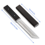 Handcrafted Samurai Tanto Knife with Wooden Sheath - Professional Fixed Blade Decorative & Functional Knife
