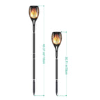 4 Pack Solar Torch Lights, Flickering Flame Solar Garden Lights, Waterproof Outdoor Landscape Stake Light, Decorative Solar Powered Pathway Lamp for Yard Patio Lawn Backyard