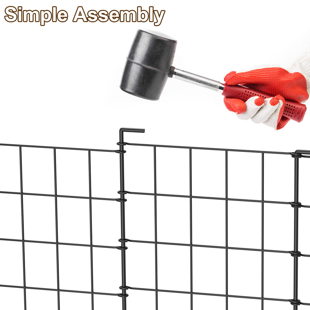 10 Pack Metal Decorative Garden Fencing, High-Grade Wire Border for Flower Beds & Landscaping