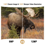 1080P HD Trail Game Camera - 12MP Motion Activated Hunting Camera with 120Â¡Ã£ Wide Angle & Night Vision - IP45 Waterproof for Wildlife