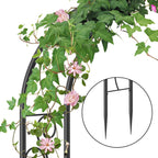 7FT Classic Round Garden Arch Trellis - Steel Frame Arbor for Vines - Decorative Pergola for Patio, Lawn & Backyard