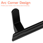 2 Pack Aluminum Coat Hook Rack, 4 Hooks & 6 Hooks Mixed Set Matte Black Wall Mount Entryway Coat Rail, Heavy Duty Wall Hook Strip for Hat, Bag, Towel, Umbrella, Key for Bedroom Bathroom Mudroom