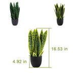 3-Piece Set Mini Artificial Plants, Realistic Faux Greenery Potted Plants for Indoor Outdoor Garden Patio & Holiday Decor