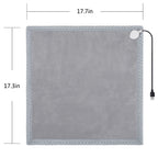Portable USB Heated Seat Pad 17.7"x17.3", Soft Velvet Electric Heating Mat, Car Office Home Universal Warm Heating Cushion with Stitched Border