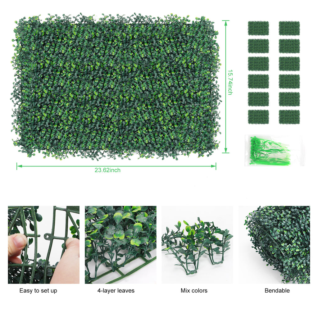 16inch x 24inch Decorative Garden Fence Panels - Small Metal Border Edging for Flower Beds & Pathways