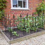 15 Panels Decorative Garden Fence, Rustproof Outdoor Landscape Metal Border Edging Fencing Flower Animal Dogs Barrier Section Panel Decor
