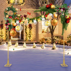 Door Square Tube Garland Wedding Arch, 6.6 ft x 6.6 ft Wedding Arch Background Bracket, Balloon Arch Background Bracket, For Ceremony Party Background Decoration, White.