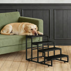 4-Tier Dog Stairs for High Beds & Couch, Non-Slip Pet Steps for Small to Large Dogs & Cats, Portable Ramp