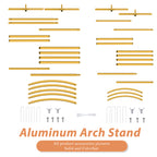 Serenity Arc Backdrop Set | 2-Piece Minimalist Gold Metal Wedding Arches