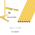 6FT x 6.6FT Square Metal Backdrop Stand - Wedding Arch Frame for Ceremony & Events