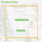 6FT x 6.6FT Square Metal Backdrop Stand - Wedding Arch Frame for Ceremony & Events