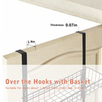 3-Tier Over-the-Door Organizer | Modular Pantry & Bathroom Storage Rack with Hooks
