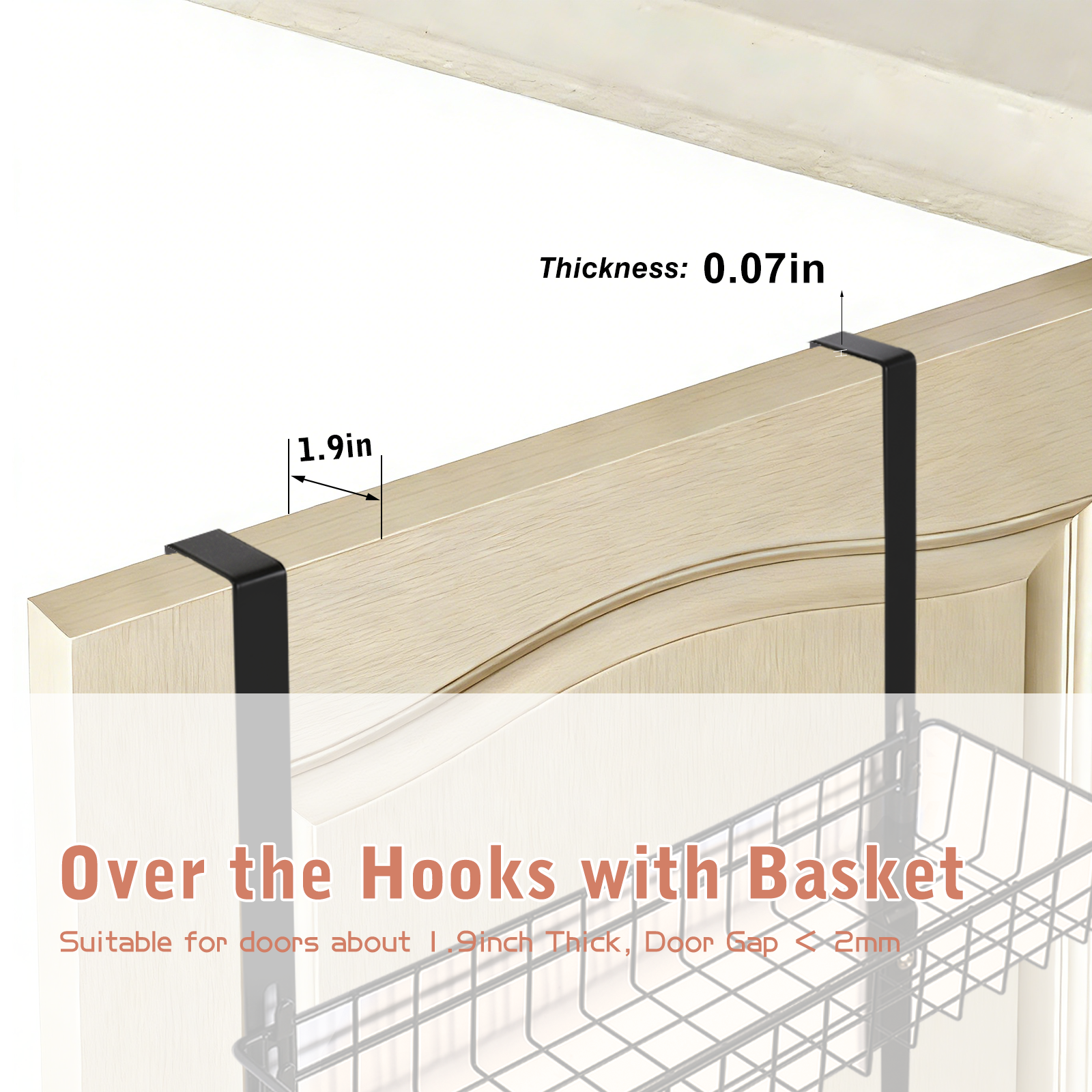 3-Tier Over-the-Door Organizer | Modular Pantry & Bathroom Storage Rack with Hooks
