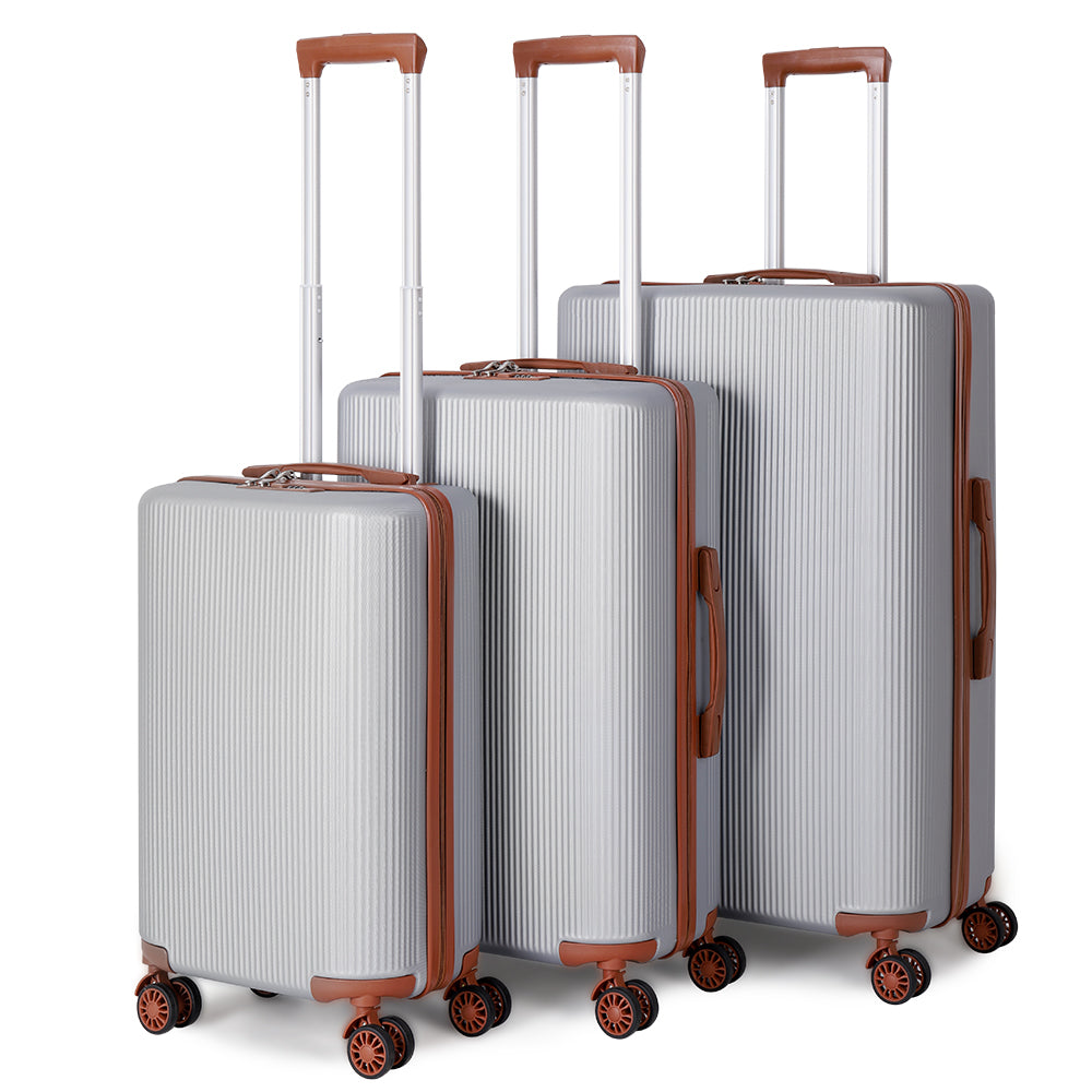 3pcs Hard Shell Luggage Suitcase Set, Carry On Trolley Case With TSA Lock