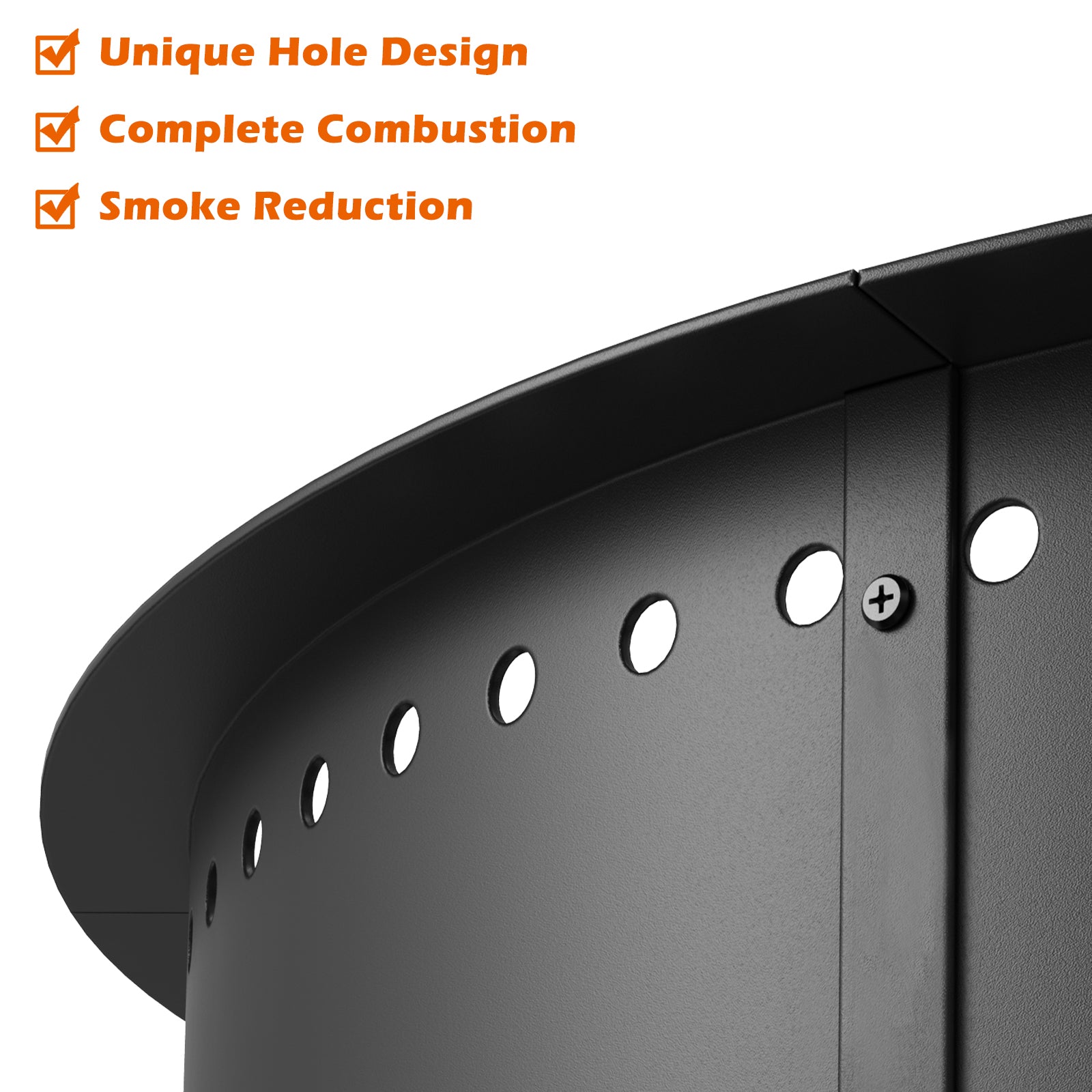 33-Inch Smokeless Fire Pit Ring with Ventilation Holes