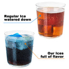 Reusable Ice Cubes 30 Count BPA Free Cooling Ice Squares, Reusable Freezer Ice for Cocktail Whiskey Drinks