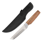 Tactical Fixed Blade Tanto Knife with Nylon Sheath - D2 Steel Outdoor Survival Knife for Camping and EDC