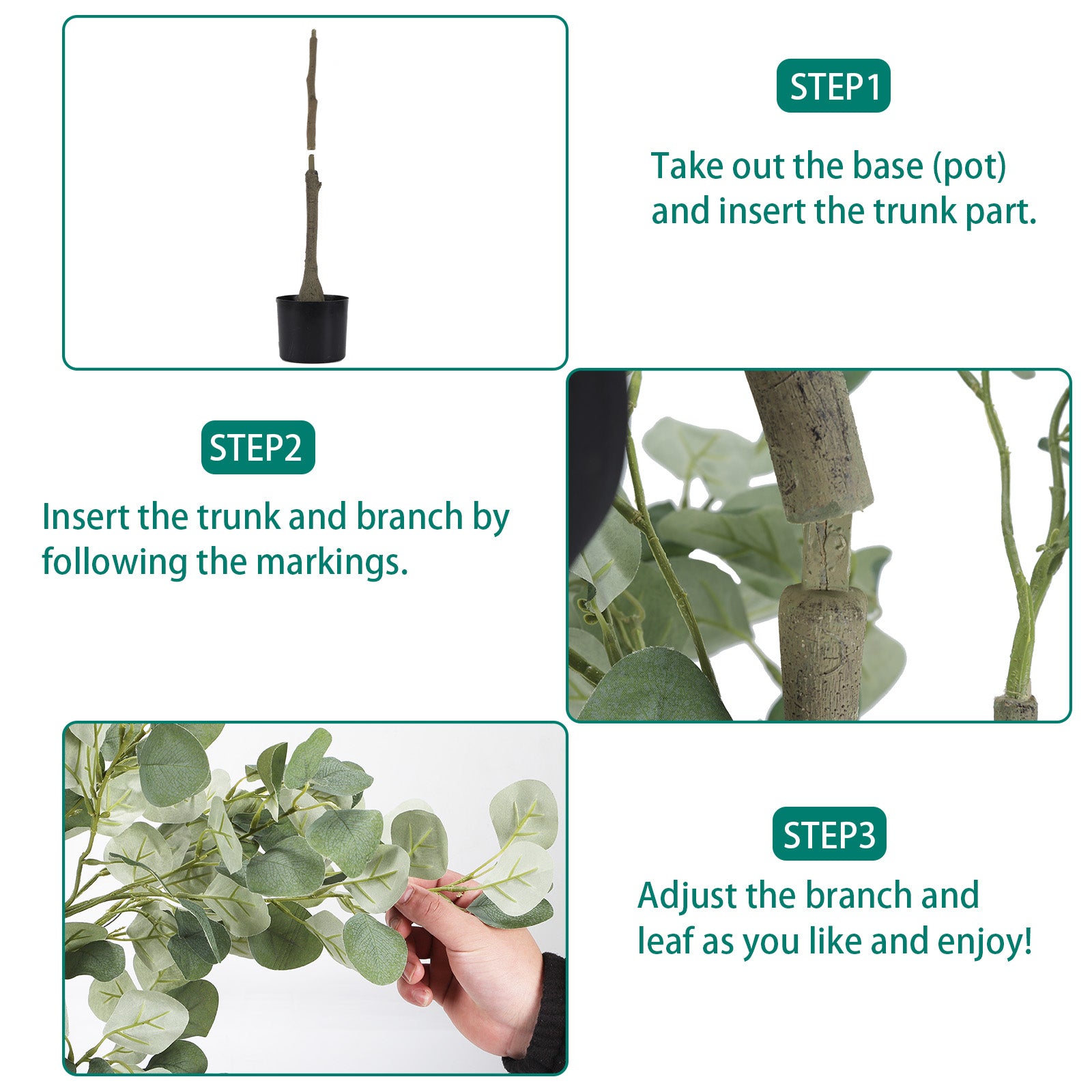 6FT Artificial Eucalyptus Tree - Tall Faux Greenery Potted Plant - Modern Indoor Home Decor for Living Room & Office