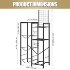 5 Gallon Water Jug Holder & Coffee Station - Heavy Duty 3-Jug Rack with 2-Tier Side Storage Shelves & Wood Top for Kitchen & Office