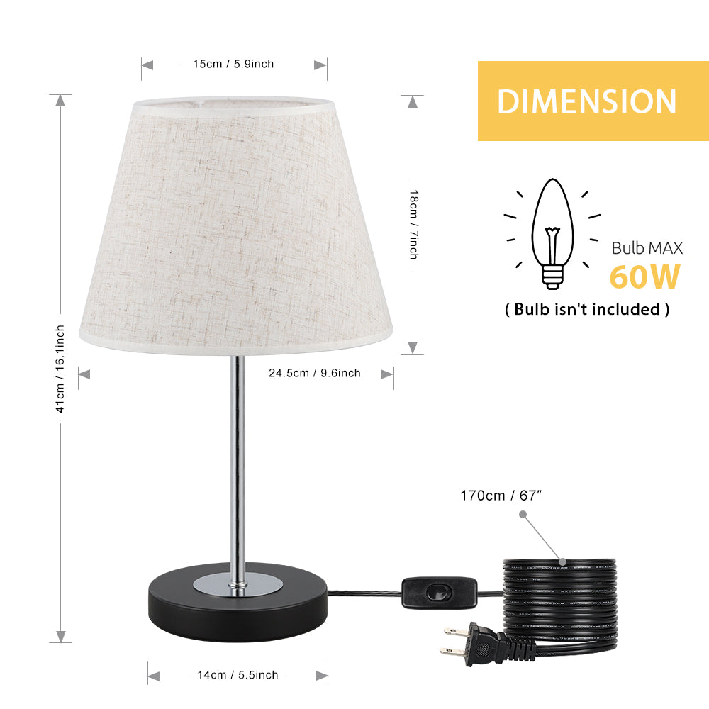 Bedlight, fabric lampshade night decoration light, small night light. Modern desk lamp - bedside table lamp. Used for bedrooms, offices, living rooms, and study rooms.