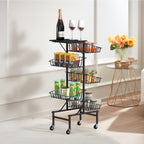 6-Tier Rolling Fruit & Vegetable Trolley for Kitchen & Pantry