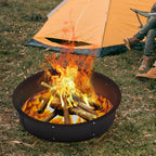 36inch Round Fire Pit Ring Insert, Large Steel Firepit Liner for In-Ground or Above-Ground