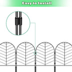 Leaf Pattern Decorative Garden Fence 10-Pack, Plastic Nailing Animal Guardrail & Plant Climbing Trellis