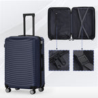 3 pcs Suitcase Set Multi-color Available, Large Capacity Portable ABS Luggage with Spinner Wheels and Combination Lock, Lightweight Luggage Set for Outdoor Travel and Business Trip
