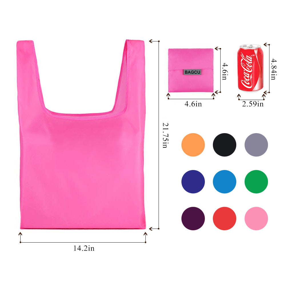 10Pcs Foldable Reusable Shopping Bags, 50lbs Heavy Duty Washable Grocery Tote Bags, Multiple Colors Portable Eco Totes for Travel Shopping Picnic