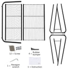 Minimalist A-Frame Garment Rack - Black Metal Clothes Hanging Stand with 2 Lower Storage Shelves