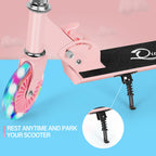 Portable 2 Wheel Kick Scooter Foldable, Lightweight Collapsible Design, Adjustable Handlebar, Durable Scooter With Sturdy Frame, Pink Scooter, Outdoor Smooth Riding, Christmas Birthday Gift-100 Lbs Capacity