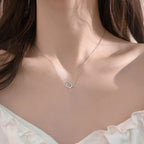 Elegant Interlocking Circle Link Chain in Shimmering Silver Tone