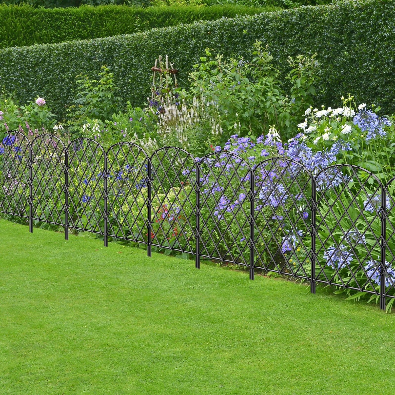 Arched Decorative Garden Fence - Metal Animal Barrier Edging Panels