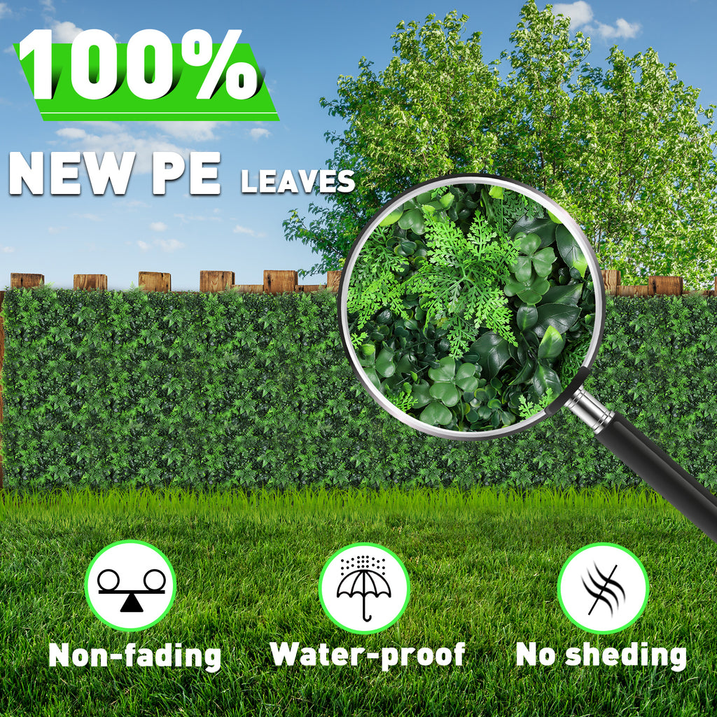 6-Pack Artificial Grass Wall Panels - Boxwood Hedge Backdrop for Interior & Exterior Decoration