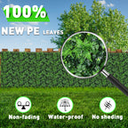 6-Pack Artificial Grass Wall Panels - Boxwood Hedge Backdrop for Interior & Exterior Decoration
