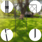 10-Pack Square Decorative Garden Fence - 37.5inch High Rustproof Metal Animal Barrier - Outdoor Garden Edging & Boundary Fencing for Dogs & Rabbits
