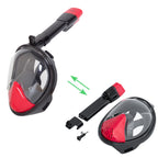 Full Face Snorkel Mask with Latest Dry Top System, Foldable 180 Degree Panoramic View Snorkeling Mask with Camera Mount Safe Breathing Anti-Leak Anti-Fog